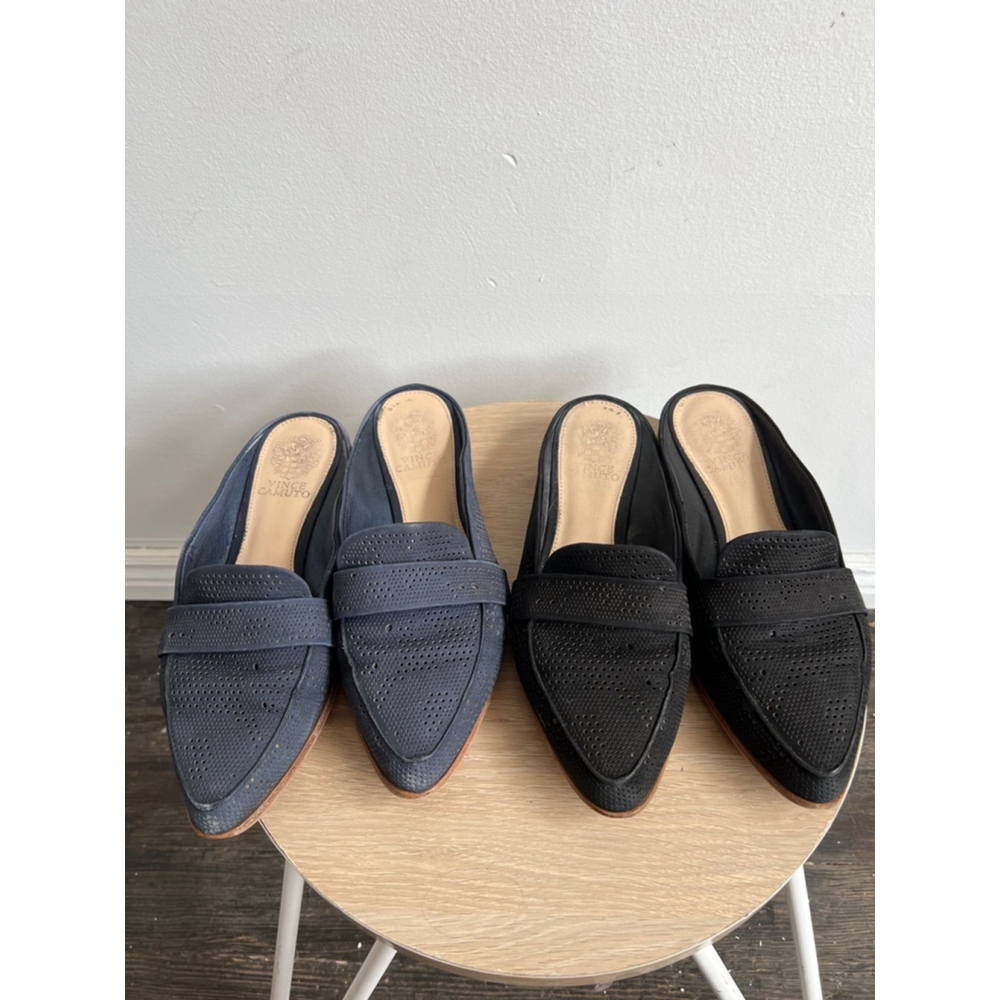 Women's Vince Camuto Mules Size 8 Blue and Black
